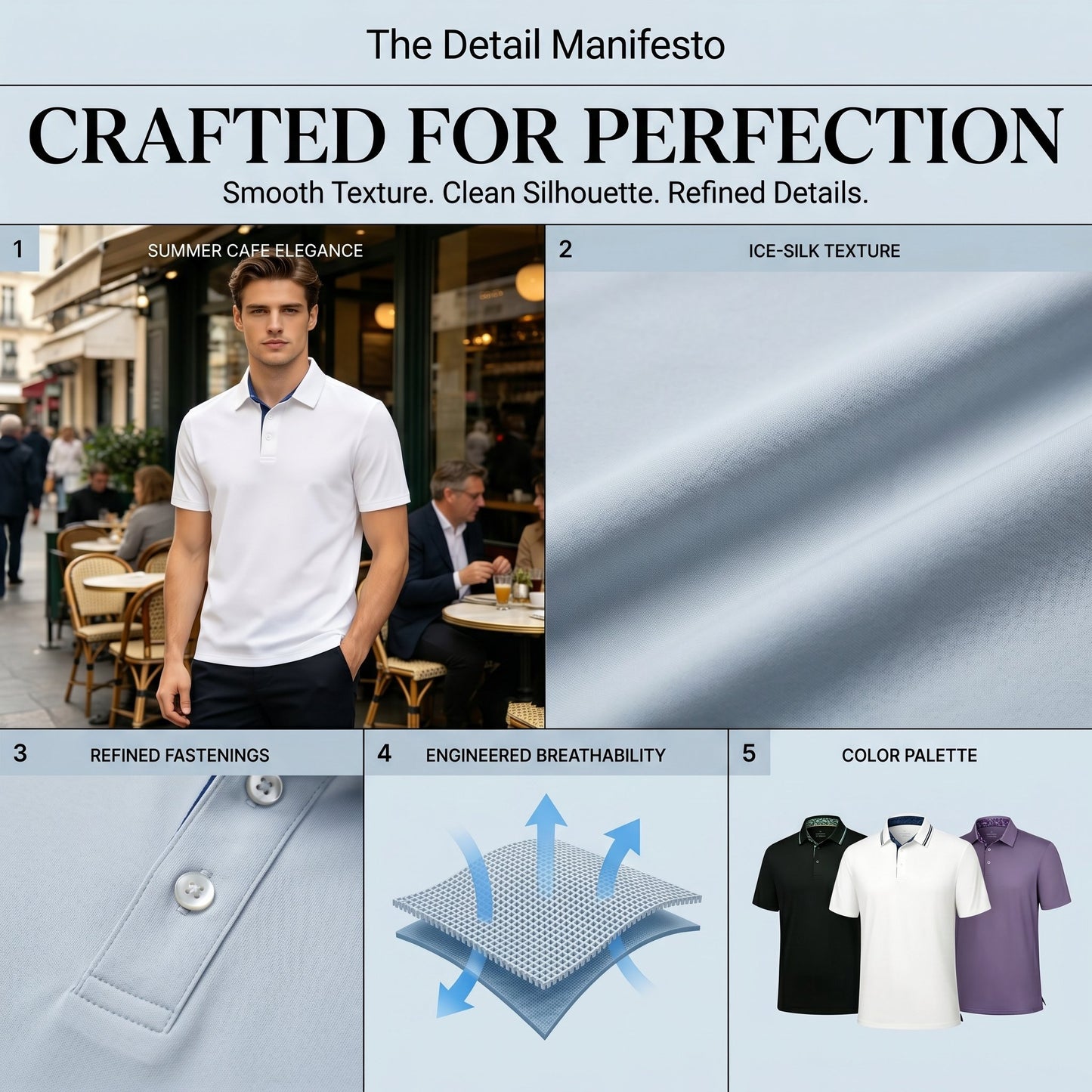 👕3-Pack Men's Performance Polo Shirts - Moisture Wicking🔥