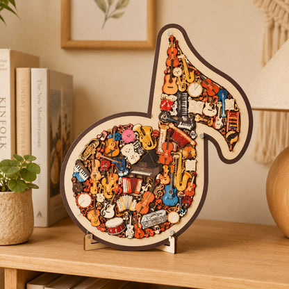 🎶Musical Note Instrument Jigsaw Puzzle Ornament