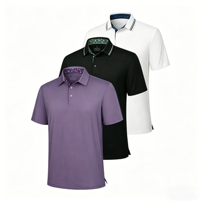 👕3-Pack Men's Performance Polo Shirts - Moisture Wicking🔥