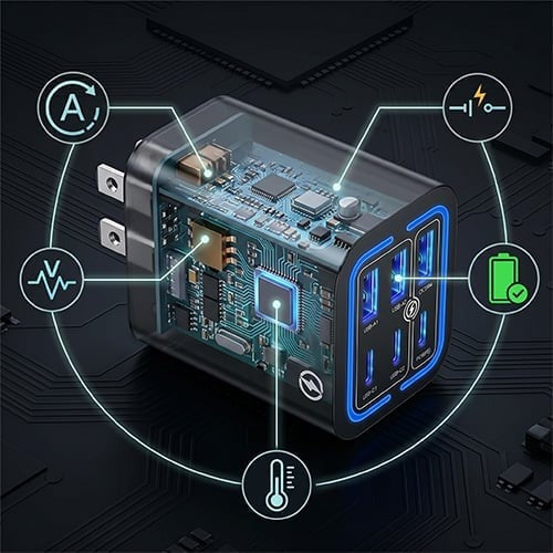 6-Port Fast Charging Station