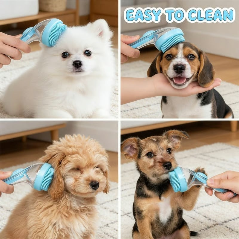 🐶🛁New 2 in 1 Pet Bath and Grooming Brush
