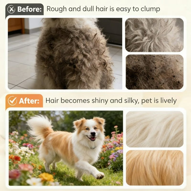 🐶🛁New 2 in 1 Pet Bath and Grooming Brush