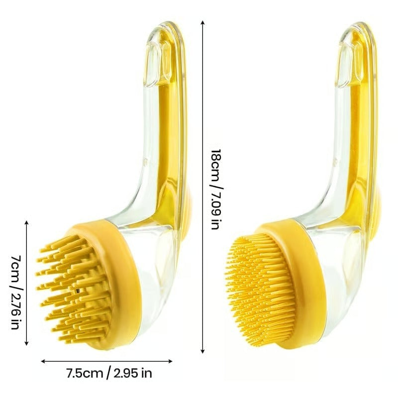 🐶🛁New 2 in 1 Pet Bath and Grooming Brush