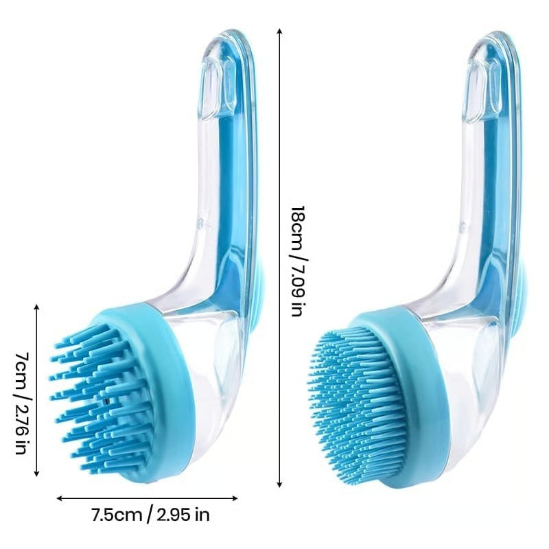 🐶🛁New 2 in 1 Pet Bath and Grooming Brush