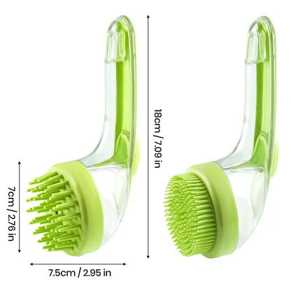 🐶🛁New 2 in 1 Pet Bath and Grooming Brush