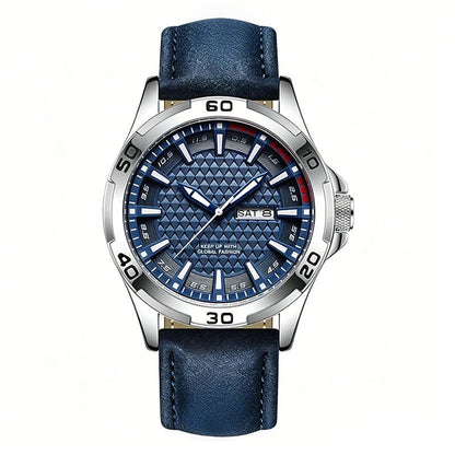 ⌚💥Men's Luminous Quartz 30M Sports Wristwatch – 3D Geometric Dial, Anti-Scratch, Water Resistant ✨