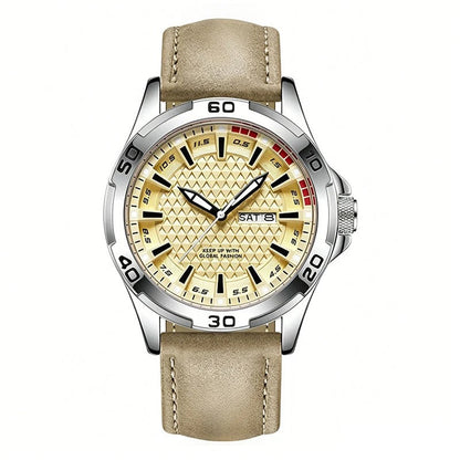 ⌚💥Men's Luminous Quartz 30M Sports Wristwatch – 3D Geometric Dial, Anti-Scratch, Water Resistant ✨