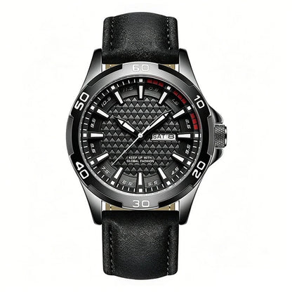 ⌚💥Men's Luminous Quartz 30M Sports Wristwatch – 3D Geometric Dial, Anti-Scratch, Water Resistant ✨