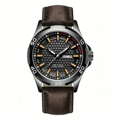 ⌚💥Men's Luminous Quartz 30M Sports Wristwatch – 3D Geometric Dial, Anti-Scratch, Water Resistant ✨
