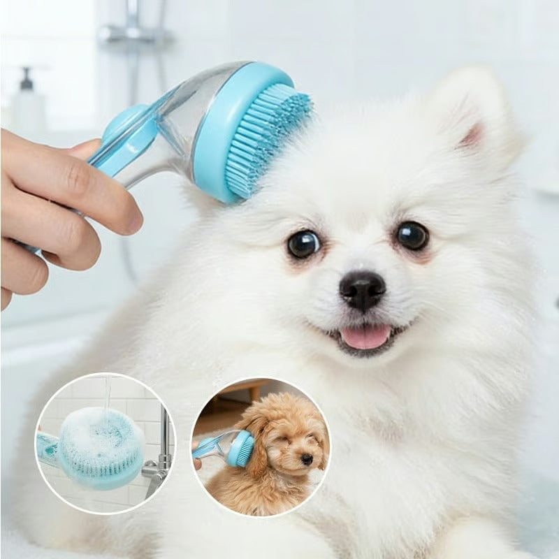 🐶🛁New 2 in 1 Pet Bath and Grooming Brush