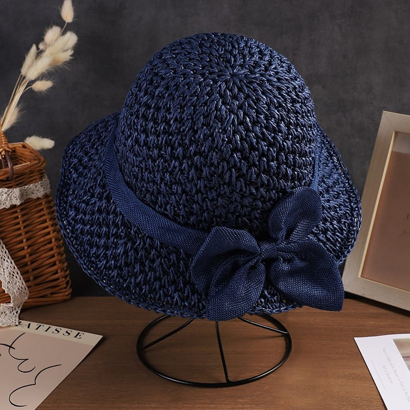 🌞Elegant Woven Straw Sun Hat with Bow