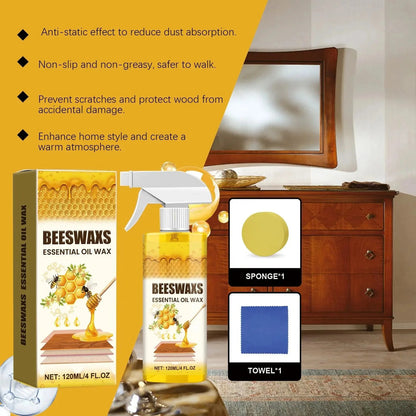 🪵Wood Polish Spray 120ml | Natural Shine & Protection for Furniture, Floors, Cabinets – Non-Greasy, Anti-Dust Finish