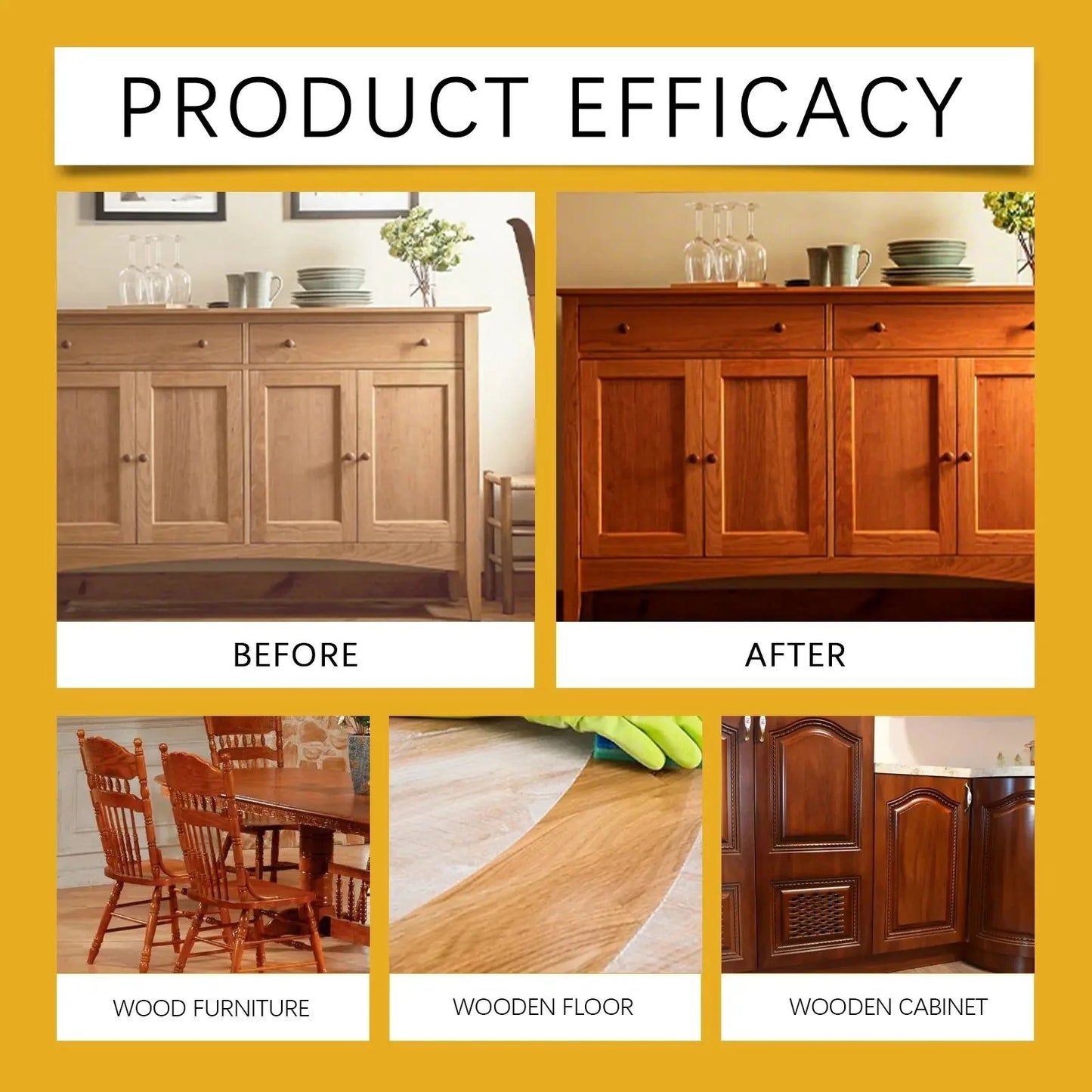 🪵Wood Polish Spray 120ml | Natural Shine & Protection for Furniture, Floors, Cabinets – Non-Greasy, Anti-Dust Finish