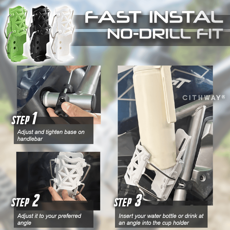 Universal 360° Swivel No-Drill Bike Cup Holder