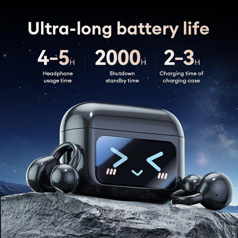 🔥Bluetooth Clip On Earphones - Wireless Freedom Music on the Go Stylish and Convenient