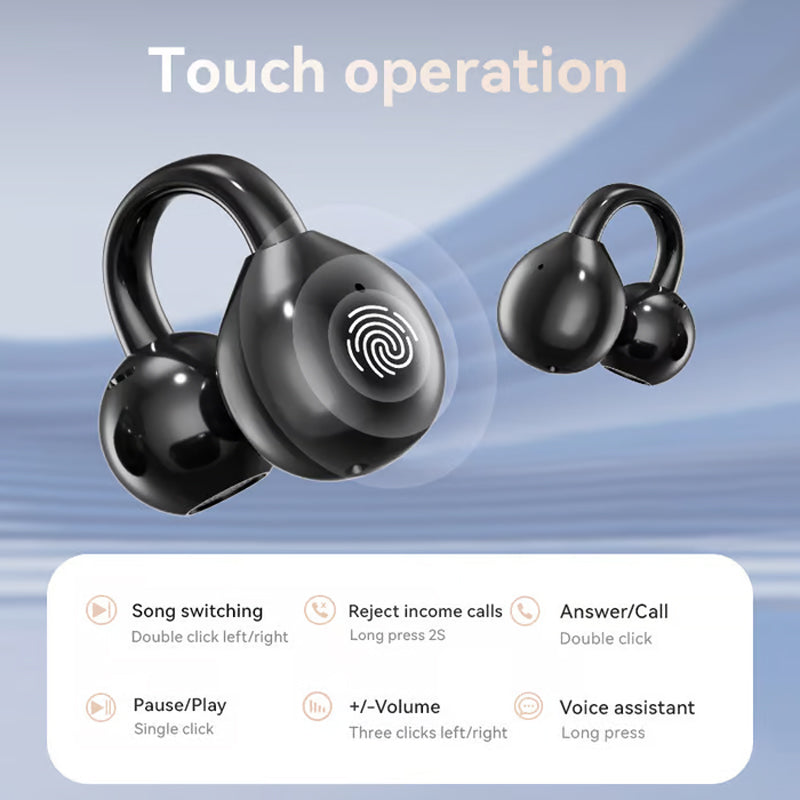 🔥Bluetooth Clip On Earphones - Wireless Freedom Music on the Go Stylish and Convenient
