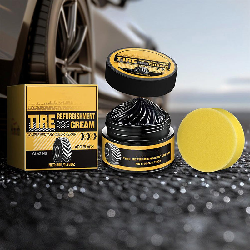 🚗 BUY 2 GET 1 FREE! ⏰ Multipurpose Long-Lasting Car Tire Refurbishment Cream – Restores black finish & protects from cracking – UV-resistant, water-repellent & easy to apply – for all tire types 🛞