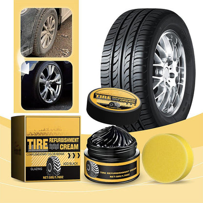 🚗 BUY 2 GET 1 FREE! ⏰ Multipurpose Long-Lasting Car Tire Refurbishment Cream – Restores black finish & protects from cracking – UV-resistant, water-repellent & easy to apply – for all tire types 🛞