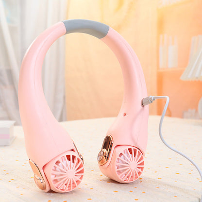 🥳2026 HOT SALE🥳💞50K+ SOLD!🍃💨 49% OFF! Neck Air Conditioner Fan – Ultra‑quiet, 360° rotating, 3 speeds. Hands‑free cooling, long battery. Summer essential! 😎🌬️
