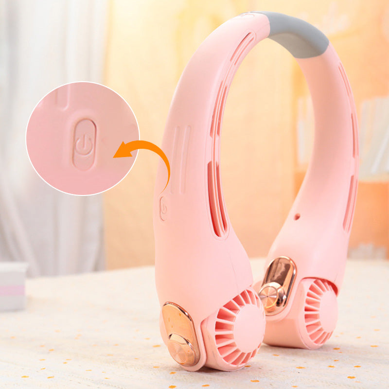 🥳2026 HOT SALE🥳💞50K+ SOLD!🍃💨 49% OFF! Neck Air Conditioner Fan – Ultra‑quiet, 360° rotating, 3 speeds. Hands‑free cooling, long battery. Summer essential! 😎🌬️