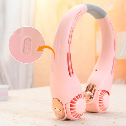 🥳2026 HOT SALE🥳💞50K+ SOLD!🍃💨 49% OFF! Neck Air Conditioner Fan – Ultra‑quiet, 360° rotating, 3 speeds. Hands‑free cooling, long battery. Summer essential! 😎🌬️