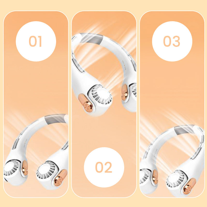 🥳2026 HOT SALE🥳💞50K+ SOLD!🍃💨 49% OFF! Neck Air Conditioner Fan – Ultra‑quiet, 360° rotating, 3 speeds. Hands‑free cooling, long battery. Summer essential! 😎🌬️