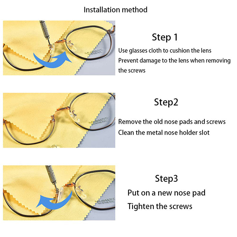 🥳2026 HOT SALE🥳💞50K+ SOLD!👓🛠️  Eyeglass Nose Pad Repair Kit – Replace worn pads & rusty screws at home. No optician fees – keep your glasses comfy & secure! 🔧✨