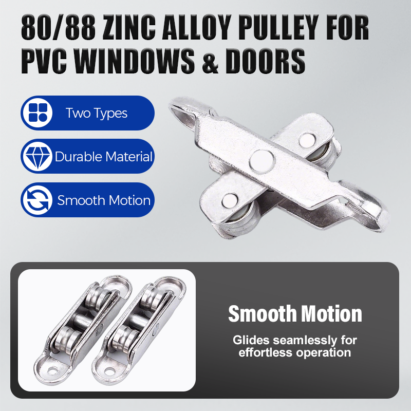 🔧 80/88 Series Zinc Alloy Roller Wheel for PVC Doors & Windows