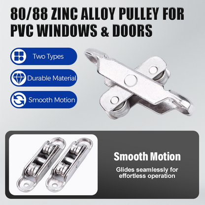 🔧 80/88 Series Zinc Alloy Roller Wheel for PVC Doors & Windows