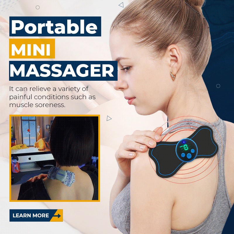 💆‍♀️✨Portable Mini Body Massager – Adjustable Intensity for Neck, Back, Waist, Hips & Legs, Relax On The Go!