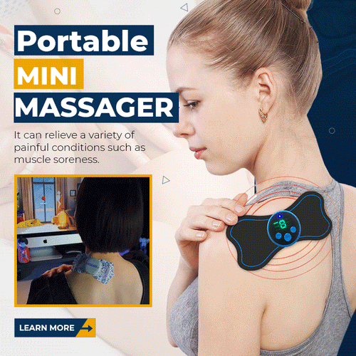💆‍♀️✨Portable Mini Body Massager – Adjustable Intensity for Neck, Back, Waist, Hips & Legs, Relax On The Go!