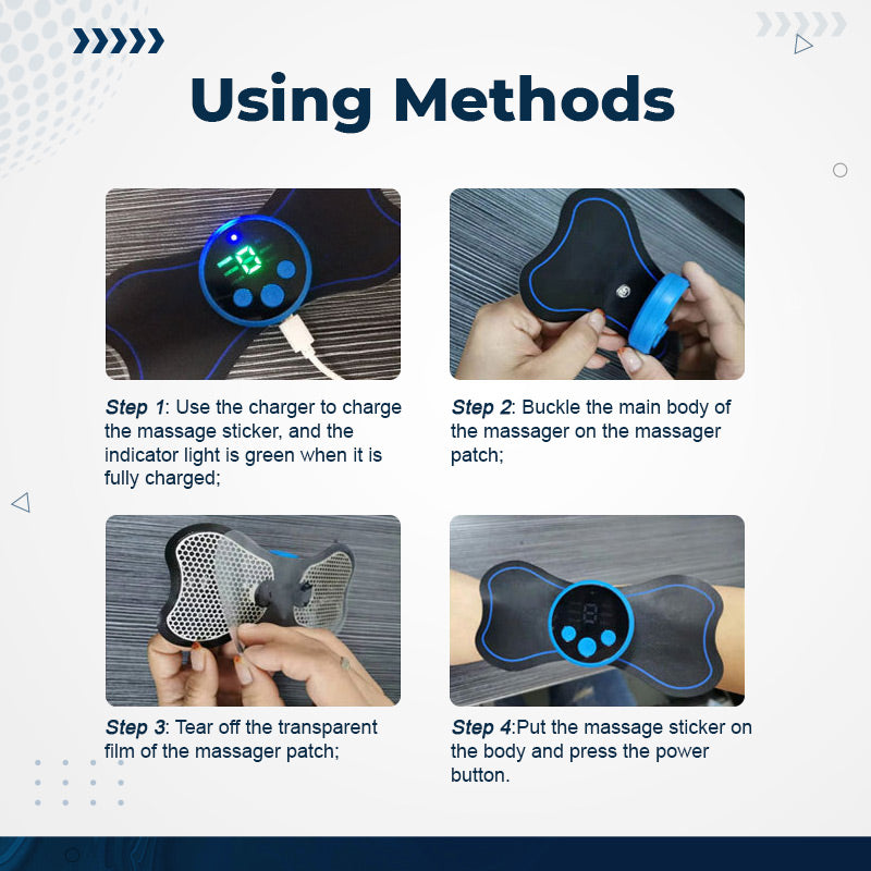 💆‍♀️✨Portable Mini Body Massager – Adjustable Intensity for Neck, Back, Waist, Hips & Legs, Relax On The Go!