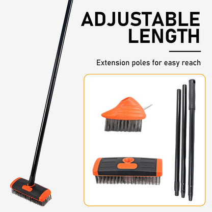 🌿 Hot Sale!🧹 3-in-1 Weeding Wire Brush Tools Set – Durable Steel Brushes, Ergonomic Handle & Perfect for Patios, Driveways & Garden Paths 🏡