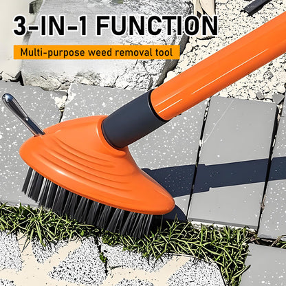 🌿 Hot Sale!🧹 3-in-1 Weeding Wire Brush Tools Set – Durable Steel Brushes, Ergonomic Handle & Perfect for Patios, Driveways & Garden Paths 🏡