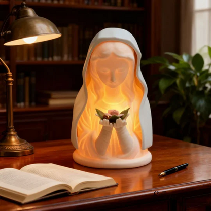Elegant Religious LED Night Light – Sculptural Design, Warm Ambient Light & Battery-Powered (Spiritual Decoration for Home!)
