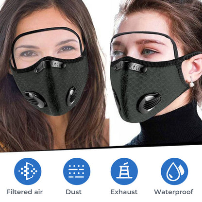 🏍️✨ Windproof Motorcycle Mask & Goggles – Anti-UV, 5-Layer Filter, Adjustable 🔧