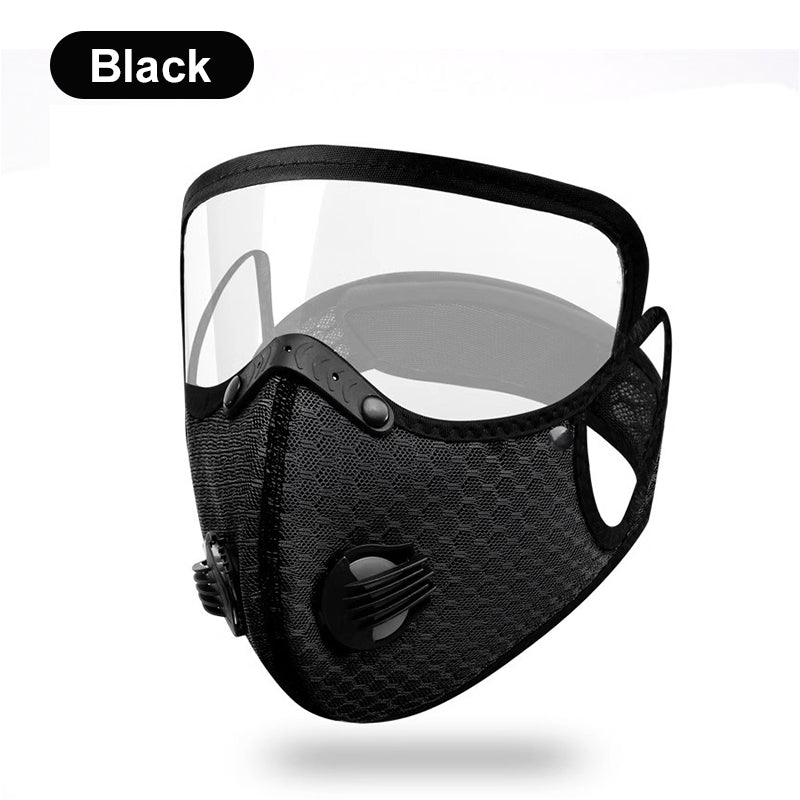 🏍️✨ Windproof Motorcycle Mask & Goggles – Anti-UV, 5-Layer Filter, Adjustable 🔧