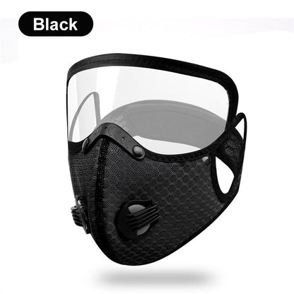 🏍️✨ Windproof Motorcycle Mask & Goggles – Anti-UV, 5-Layer Filter, Adjustable 🔧