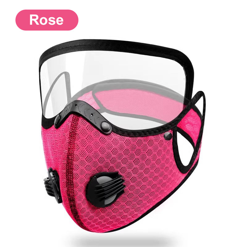🏍️✨ Windproof Motorcycle Mask & Goggles – Anti-UV, 5-Layer Filter, Adjustable 🔧