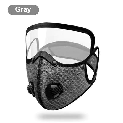 🏍️✨ Windproof Motorcycle Mask & Goggles – Anti-UV, 5-Layer Filter, Adjustable 🔧