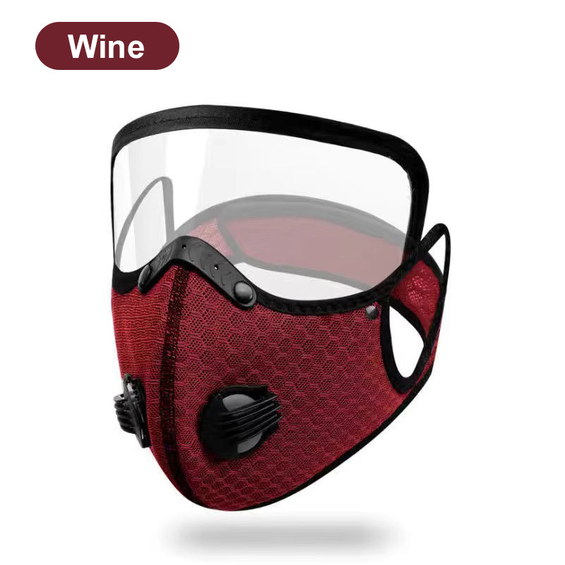 🏍️✨ Windproof Motorcycle Mask & Goggles – Anti-UV, 5-Layer Filter, Adjustable 🔧