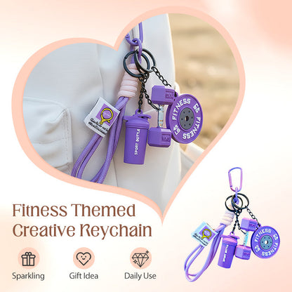 🔥Creative Fitness Themed Keychain