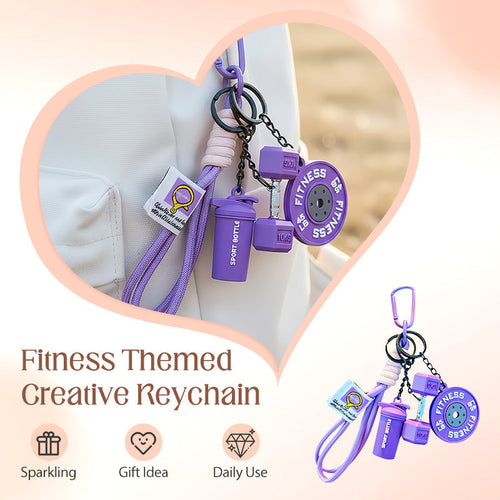 🔥Creative Fitness Themed Keychain