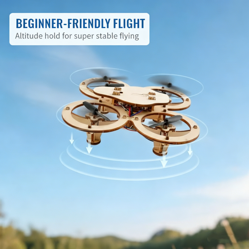 🎁HOT SALE🔥🧩 DIY Wooden Drone Building Kit 🚁
