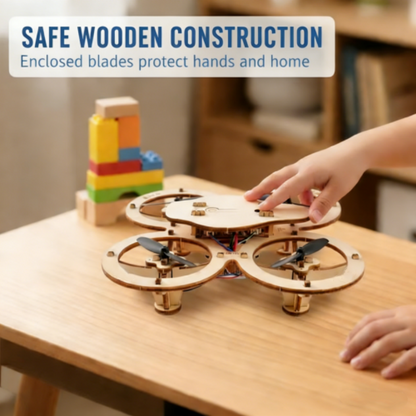 🎁HOT SALE🔥🧩 DIY Wooden Drone Building Kit 🚁