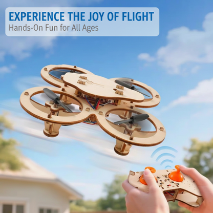🎁HOT SALE🔥🧩 DIY Wooden Drone Building Kit 🚁