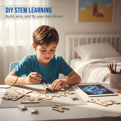 🎁HOT SALE🔥🧩 DIY Wooden Drone Building Kit 🚁