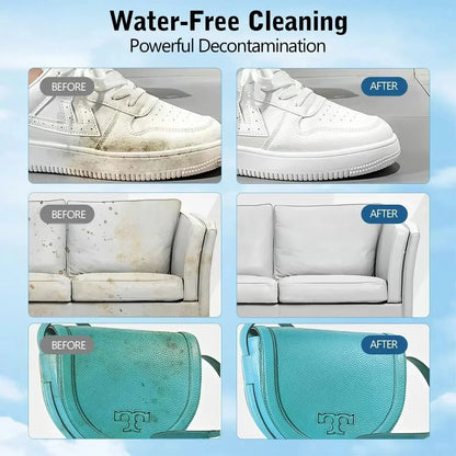 🧼No-Wash Shoe & Leather Cleaner Cream - Stain Remover with Sponge