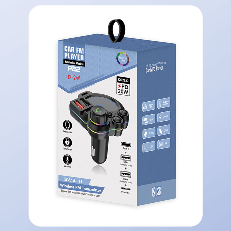📻🚗 Universal Dual-Port Car FM Bluetooth Transmitter – Wireless Music, Hands-Free Calling & Dual USB Charger 🔌