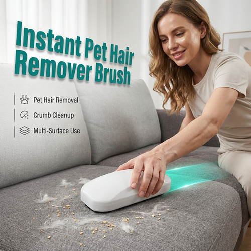 🔥Portable Pet Hair & Crumb Remover Brush
